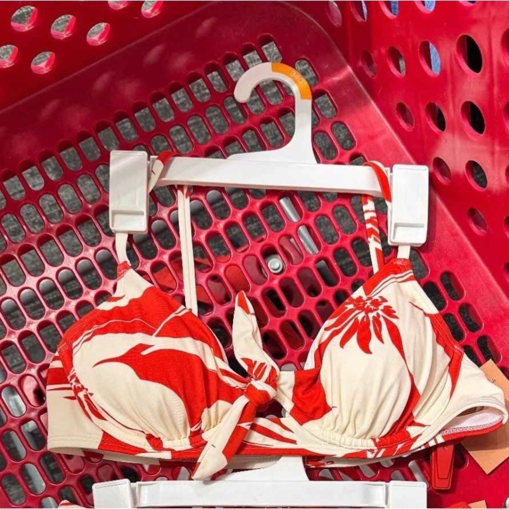 Women's Floral Print Underwire Bikini Top - Shade & Shore™ Red 36C new 🆕 - Picture 4 of 6